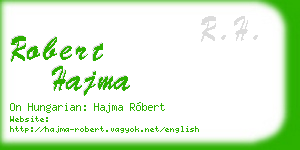 robert hajma business card